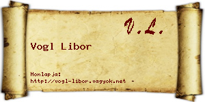 Vogl Libor névjegykártya